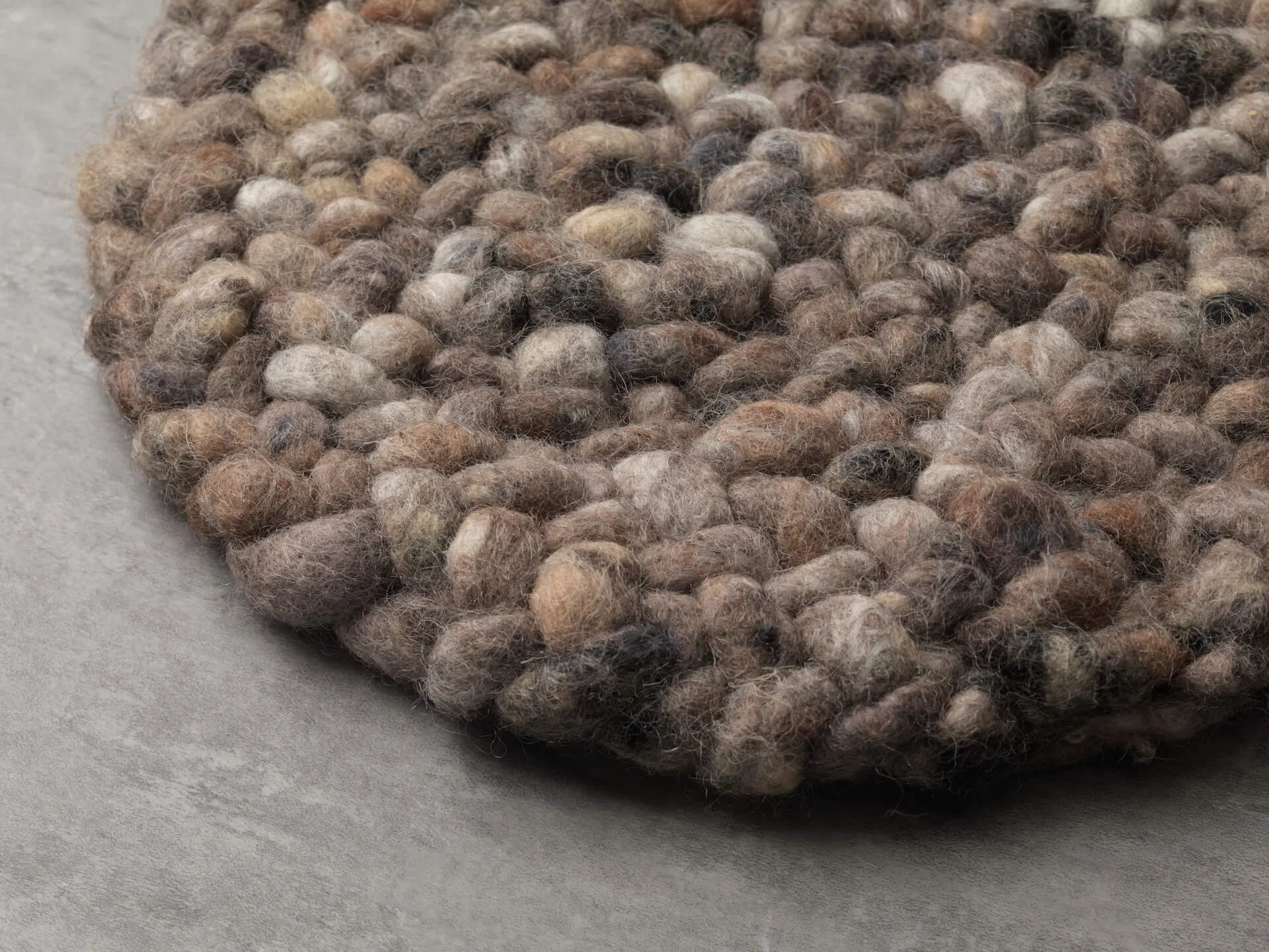 Paulig Handwebteppich Salsa Jameica, rund, Schurwolle, Farbe 468, Detailansicht