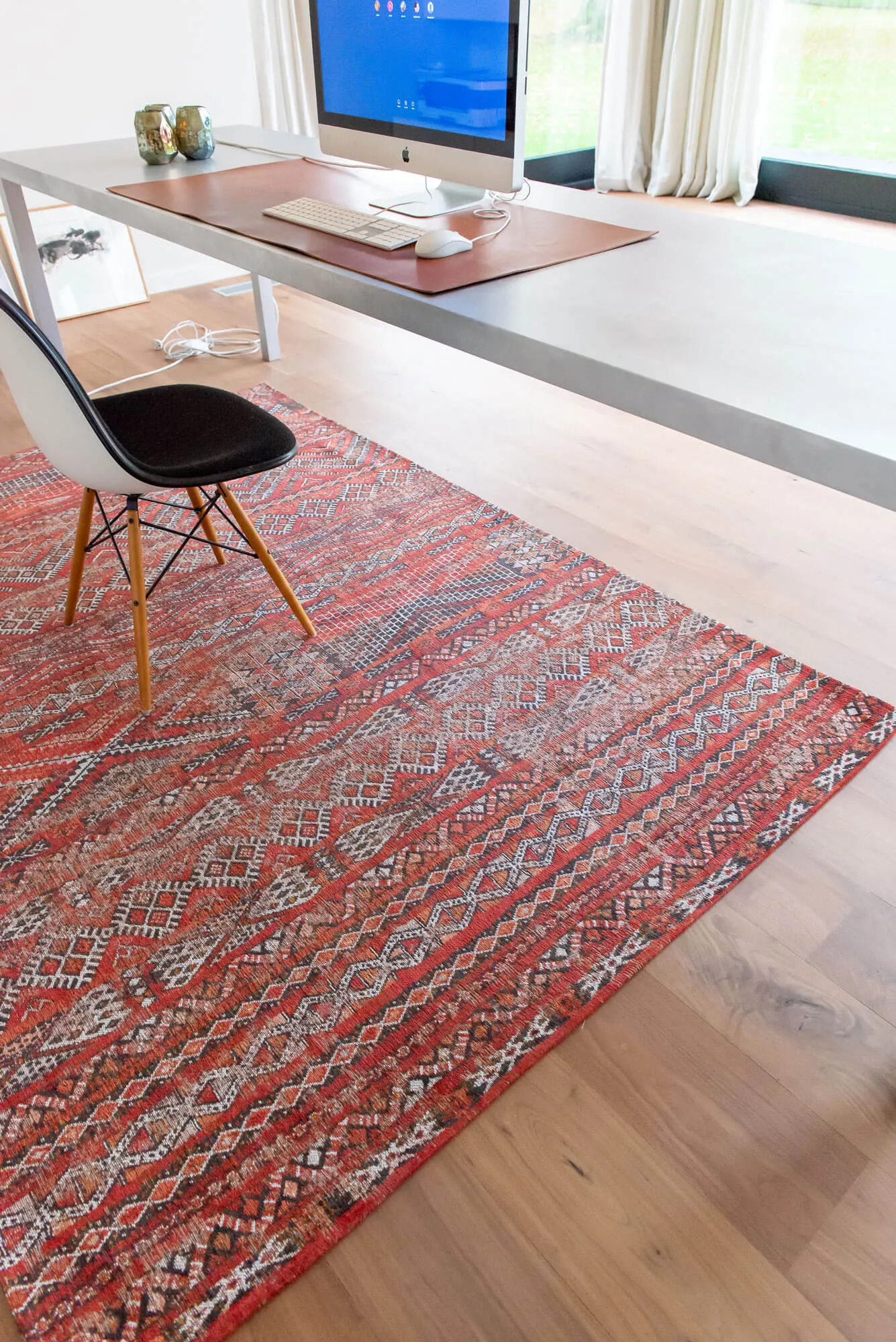 Flachgewebe Teppich Kilim, Baumwolle & Wolle, Fez Red, Interieurbild