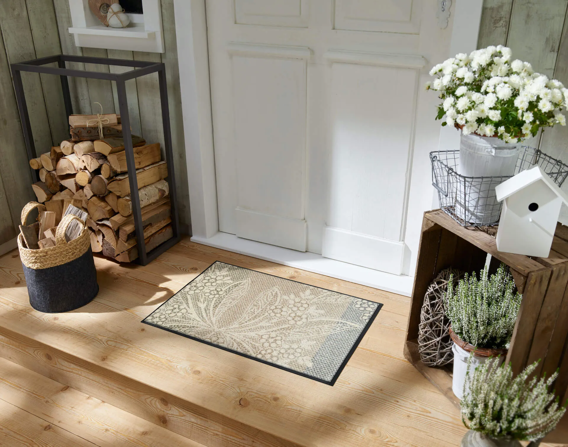 Fußmatte Floral Lace, Wash & Dry Designmatte, 050 x 075 cm, Interieurbild
