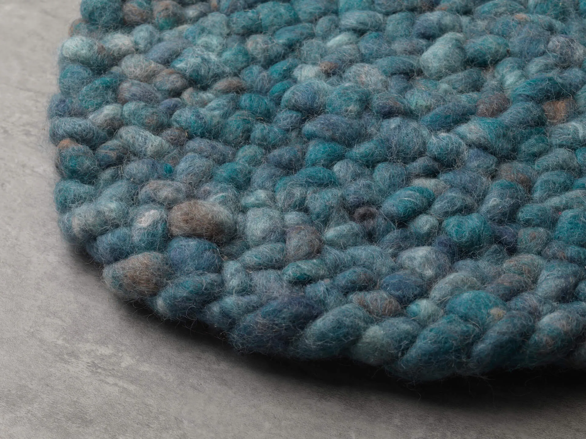 Paulig Handwebteppich Salsa Jameica, rund, Schurwolle, Farbe 145, Detailansicht