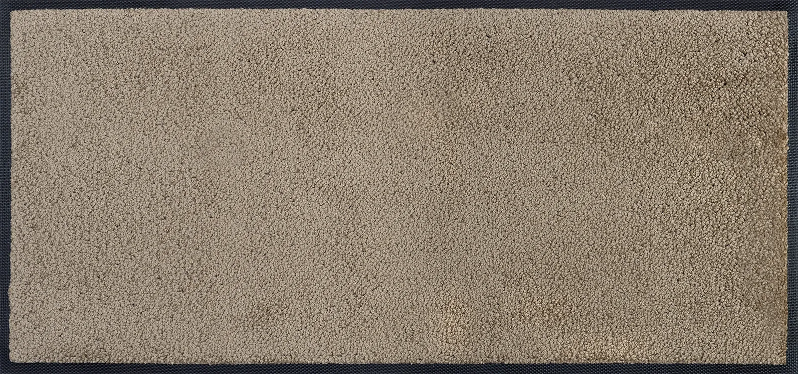 Fußmatte uni Taupe, Wash & Dry einfarbig, 035 x 075 cm, Draufsicht