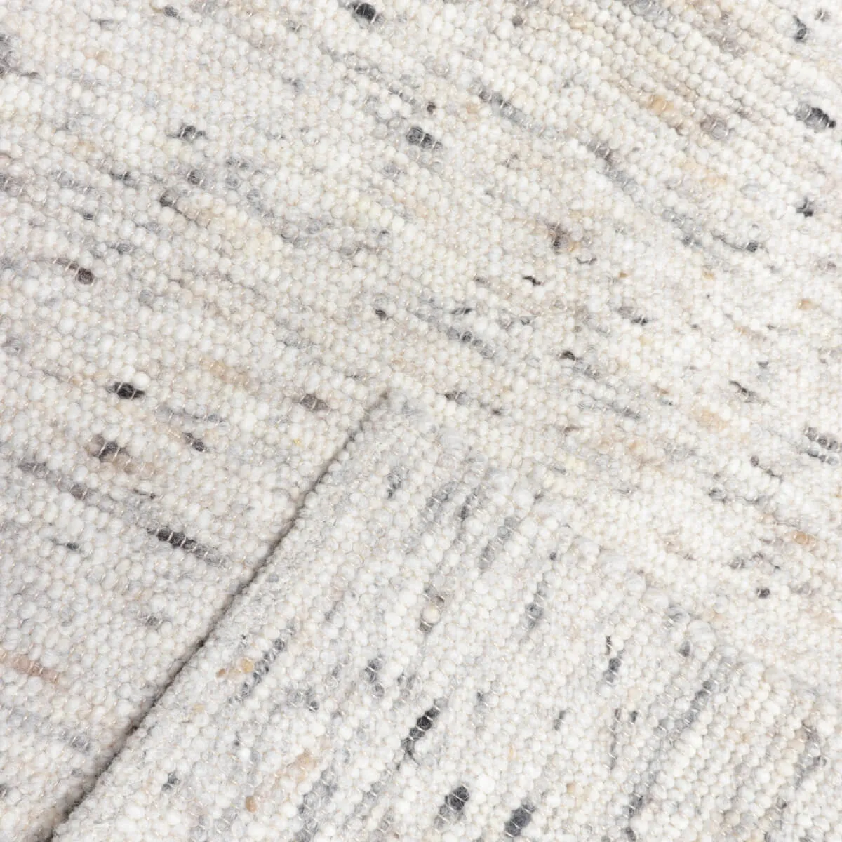 Handwebteppich Black Forest Action, Wolle, grau/beige Melange, Detailansicht