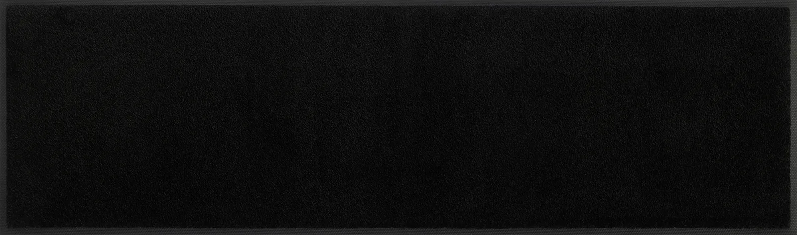 Fußmatte uni Raven Black, Wash & Dry Monocolour, Schuhparkplatz, 050 x 120 cm, Draufsicht