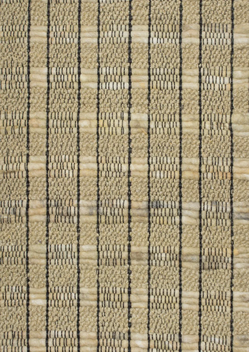 Handwebteppich Black Forest Stübenwasen, gewalkte Schurwolle, beige, Farbmuster